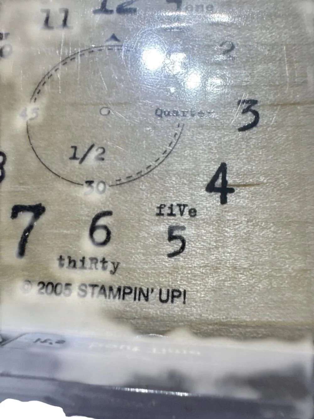 Stampin Up Its About Time Wood Rubber Stamp Set Vintage 2005 Craft Scrapbooking